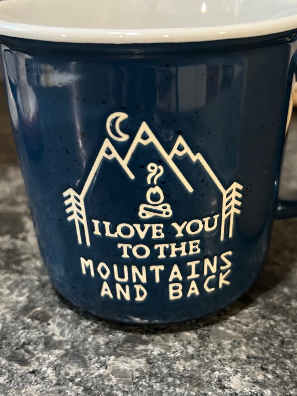Ceramic Camping Mug Duo - Navy & Mustard - Picture 2 of 6